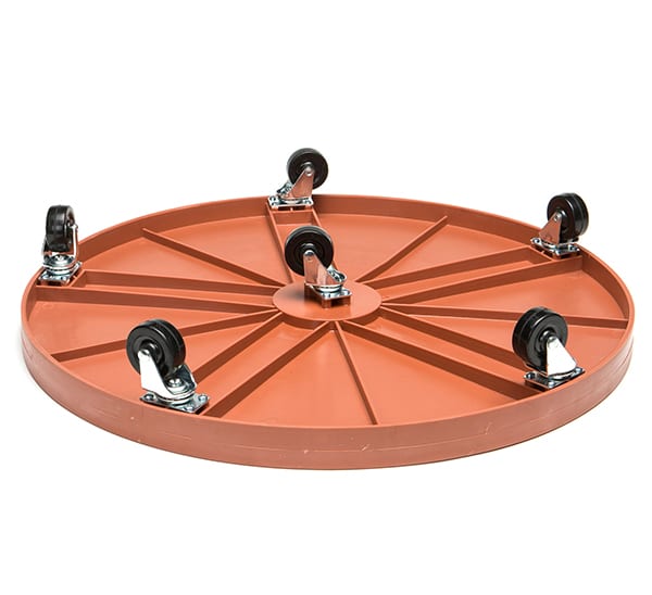 DeVault 24 in Plant Dolly Caddy Terra Cotta