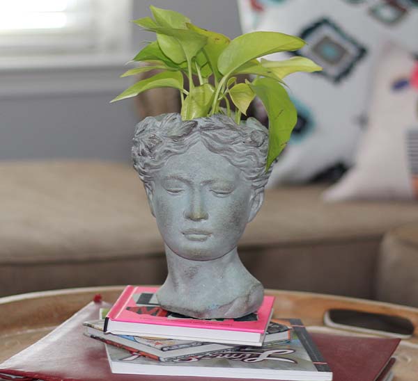 Aphrodite Cement Head Planter Photo 1