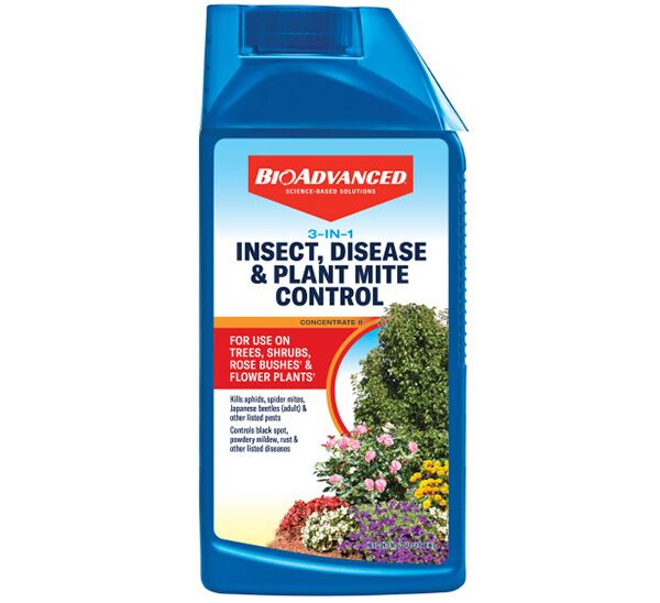 BioAdvanced® 3-in-1 Insect, Disease, & Mite Control Concentrate