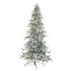Flocked Durham Pine 9' Clear Lights Photo 1
