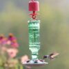 Perky-Pet® Green Antique Glass Bottle Hummingbird Feeder Photo 1