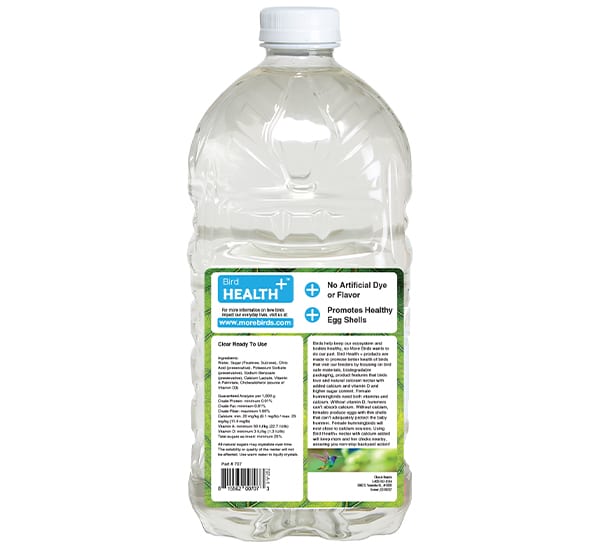 More Birds® Ready to Use Clear Hummingbird Nectar back 64 oz