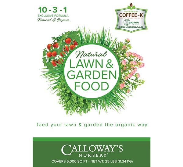 Calloway's Natural Lawn & Garden Food Bag Front Label