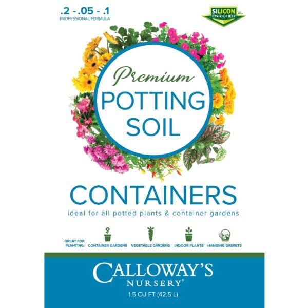 potting soil containers label front