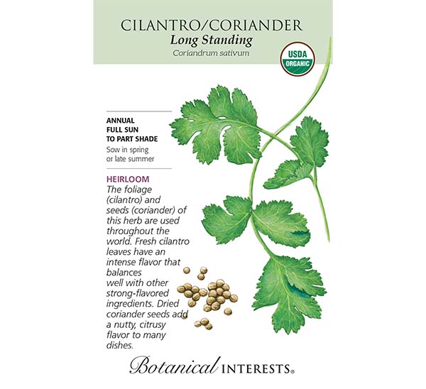 Organic Cilantro/Coriander Seeds