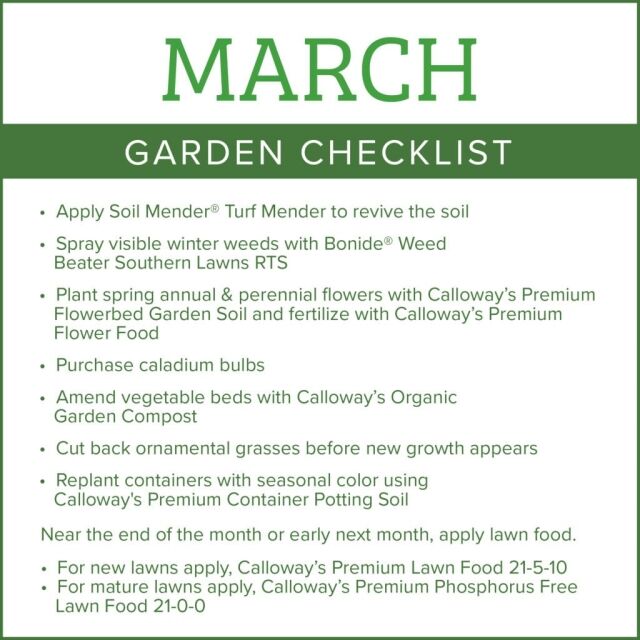march garden checklist