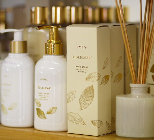 Thymes lotion in goldleaf fragrance