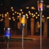 3 Skeeter Hawk Solar Tiki Zapper and Flickering Lantern