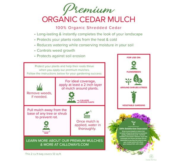 calloway's premium organic cedar mulch